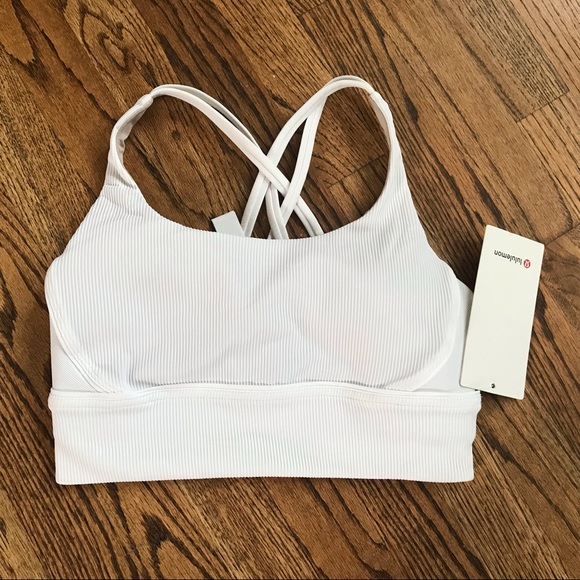 lululemon athletica Other - New LULULEMON Long Line Energy Bra Texture White 8